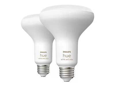Philips Hue White & Color Ambiance BR30 LED 16 Million Color Smart Bulbs - 2 Bulbs