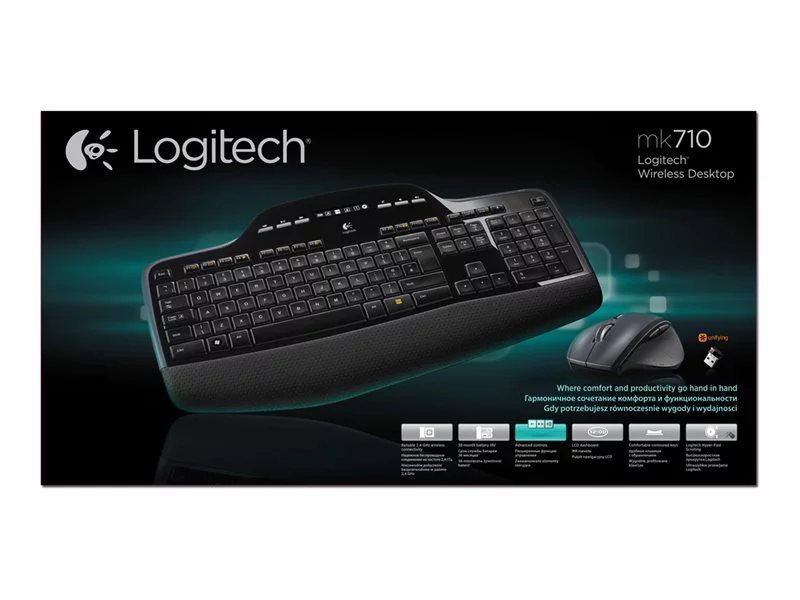 Logitech Wireless Desktop keyboard - mouse Lenovo US and set - | MK710 English