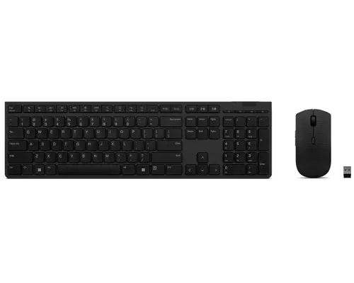 Lenovo Professional Wireless Rechargeable Combo Keyboard and Mouse-Swiss French/German