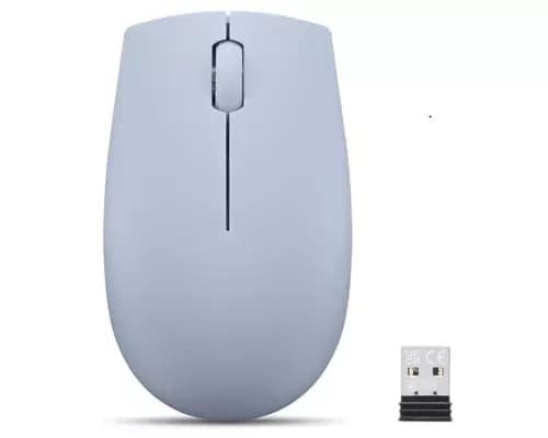 Lenovo 300 Wireless Compact Mouse (Frost Blue) with battery