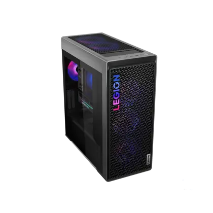 Lenovo legion t7 34ias10 pogled na ohišje storm grey in rgb osvetlitev
