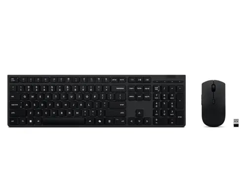 Lenovo Combo de teclado e mouse sem fio recarregável profissional Lenovo-Português