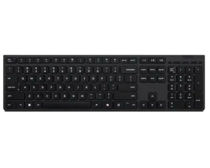 AD ADVANCE - R type, draadloos toetsenbord, stil, oplaadbaar, verlichte ergonomische toetsen, Franse AZERTY-indeling, lange batterijduur, 2,4 GHz verbinding, compatibel met Windows, Mac, PC, wit