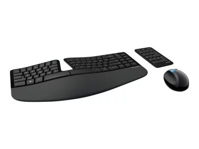 

Microsoft Sculpt Ergonomic Desktop - keyboard, mouse and numeric pad set - QWERTY - US - black
