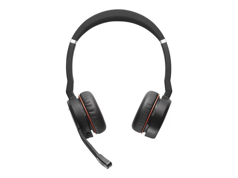  Jabra Evolve 75 SE, Link380a UC Stereo- Bluetooth Headset with  Noise-Cancelling Microphone, Long-Lasting Battery and Dual Connectivity -  Works with All Other Platforms - Black : Electronics