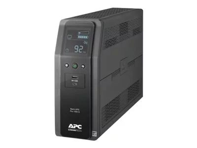 APC Back-UPS Pro 1000S, 1000VA, 120V, Sinewave, AVR, LCD, 2 USB charging ports, 10 NEMA outlets (4 surge)