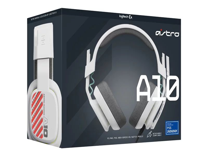 ASTRO Gaming A10 Gen 2 Wired Gaming Headset for PS5, PC - White 