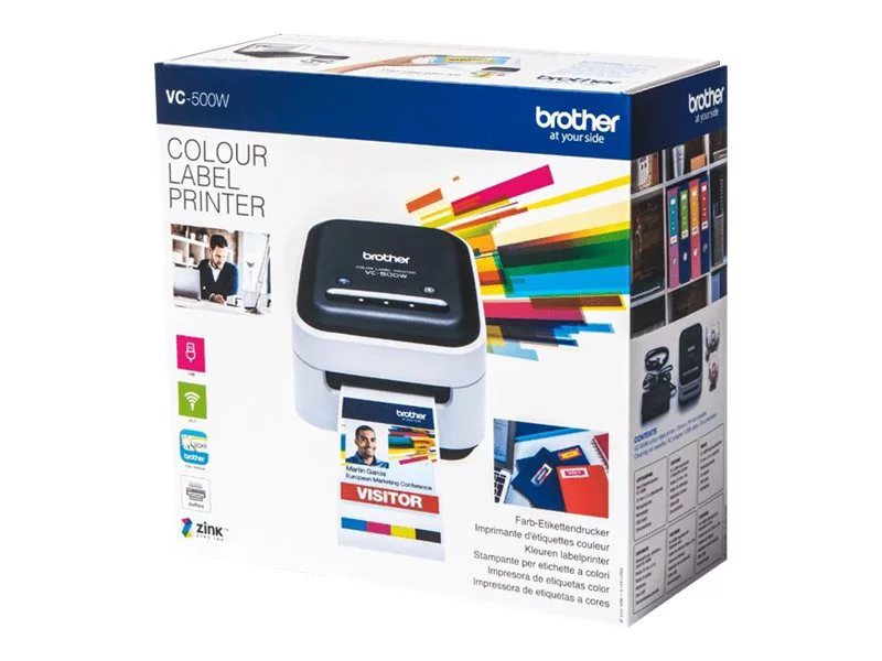Brother VC-500W 2 Versatile Wireless Compact Color Label and Photo Printer