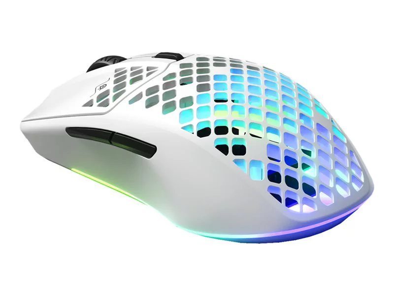 SteelSeries 2022 Aerox 3 Wireless Ergonomic Gaming Mouse - Snow