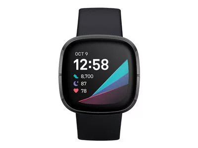 

Fitbit Sense - graphite stainless steel - smart watch with band - carbon