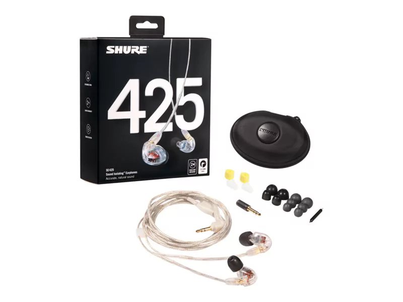 Shure SE425 Pro - Professional Sound Isolating Earphones - Clear