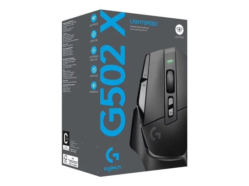 MOUSE LOGITECH G502 X HERO, 25,000 DPI