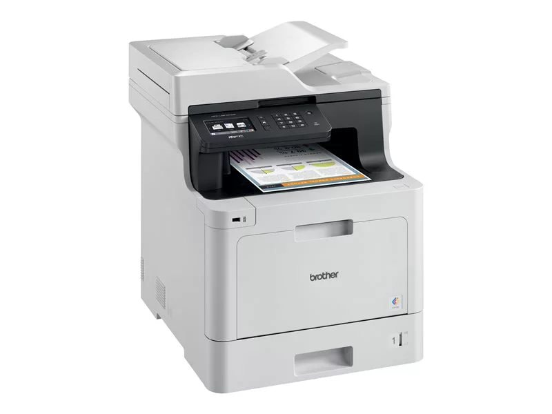  Brother Color MFC-L3770CDW Wireless All-in-One Laser Printer,  White - Print Copy Scan Fax - 3.7 Touchscreen LCD, 25 ppm, 2400 x 600 dpi,  Auto Duplex Printing, 50-Sheet ADF, Ethernet, NFC, Tillsiy 