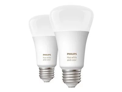 Philips Hue White and Color Ambiance A19 60W E26 2 pack