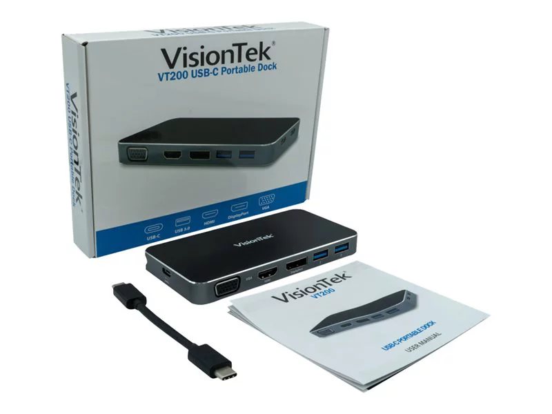 VisionTek VT200 USB C Portable Dock