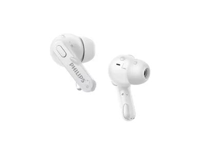 

Philips T2206 True Wireless Headphones with IPX4 Water Resistance, Super-Small Charging case, Integrated Controls, Built-in Microphone, Up to 18 Hours Playtime - White