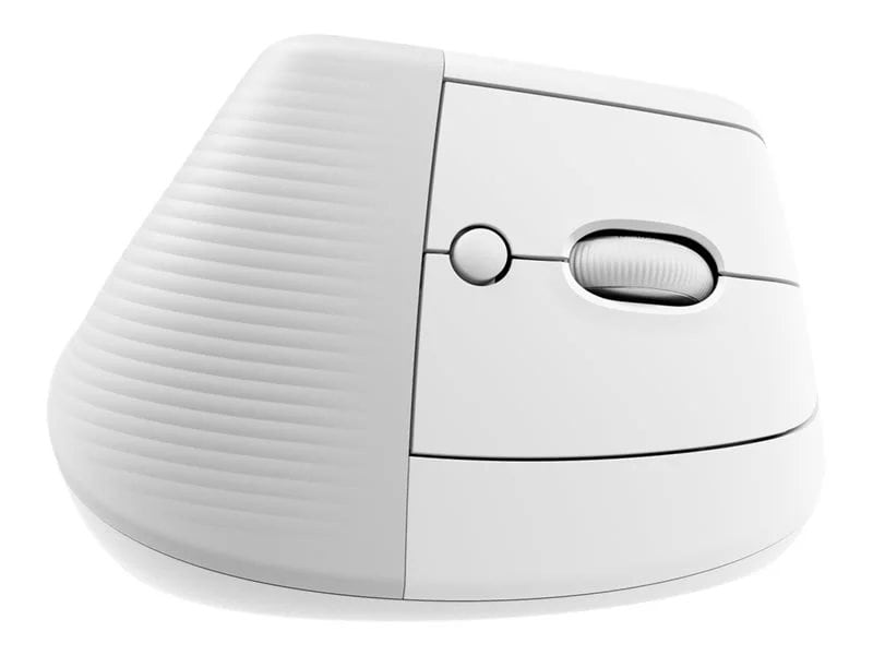 Logitech Lift Vertical Ergonomic Mouse, Wireless, Bluetooth or Logi Bolt  USB receiver, Quiet clicks, 4 buttons, compatible with  Windows/macOS/iPadOS, Laptop, PC - Off White 