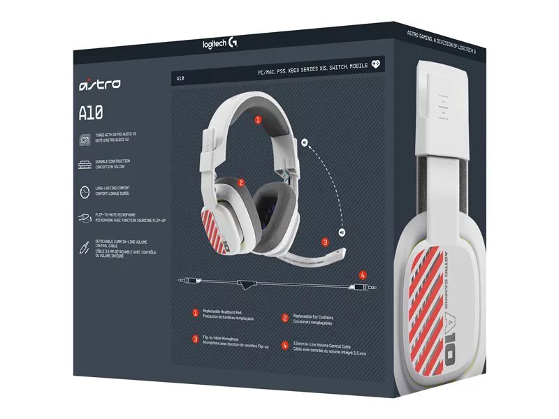 ASTRO Gaming A10 Gaming Headset Gen 2 PlayStation - White | Lenovo US