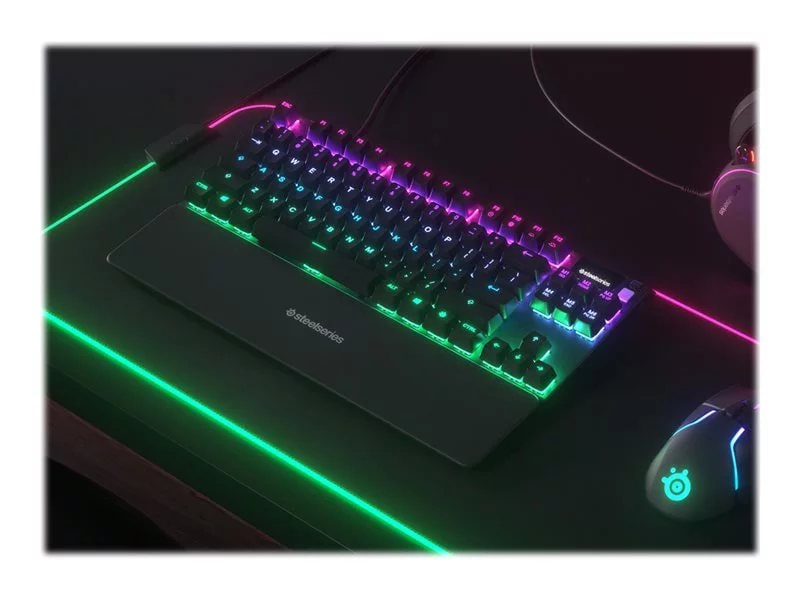 SteelSeries Apex 7 TKL Compact Mechanical Gaming Keyboard – OLED Smart  Display – USB Passthrough and Media Controls – Linear and Quiet – RGB  Backlit