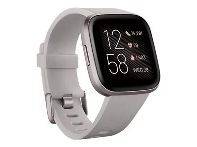 

Fitbit Versa 2 - mist gray - smart watch with band - stone