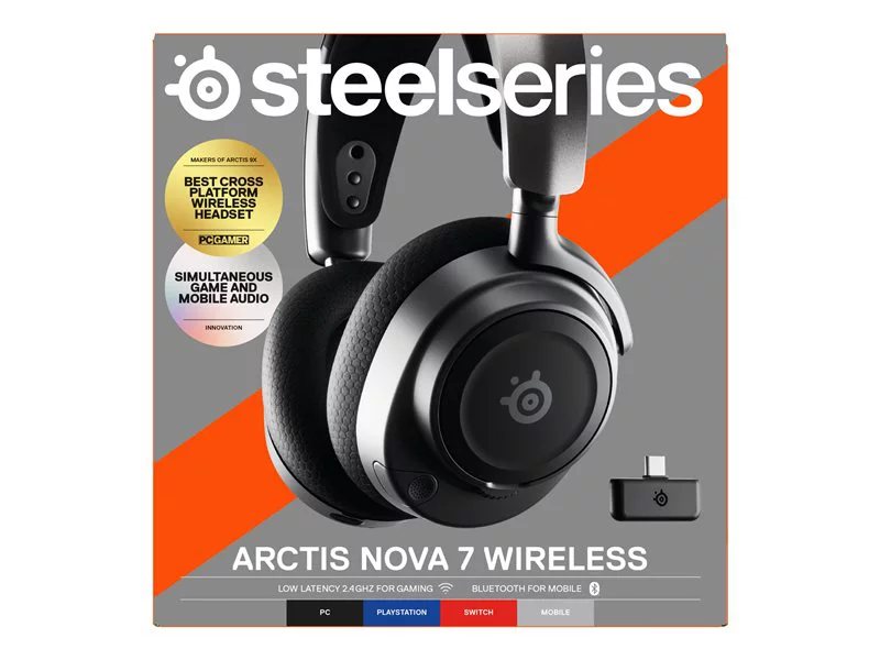 SteelSeries Arctis Nova 7 Wireless Gaming Headset for PC - Black