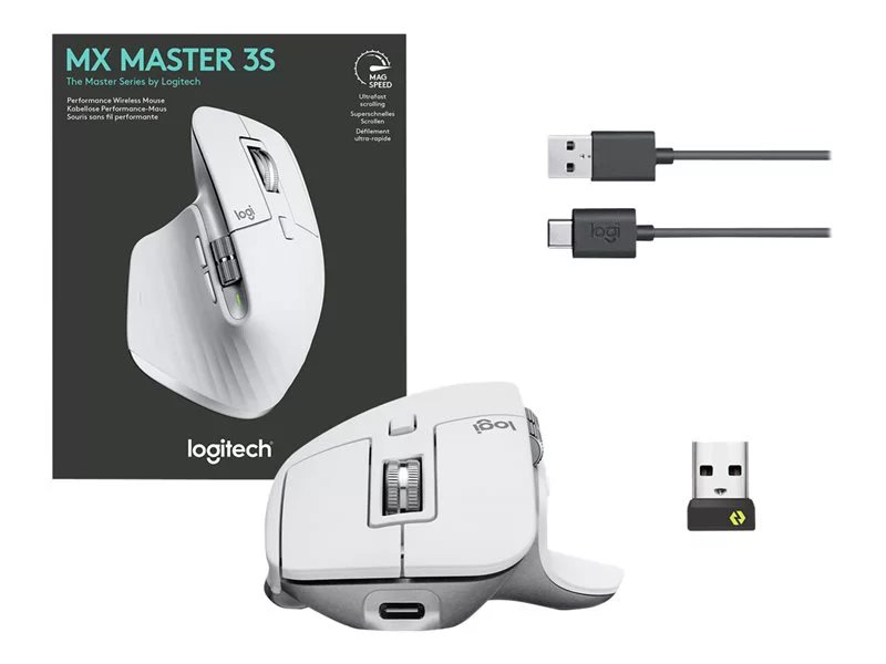 Logitech MX Master 3S Performance Wireless Mouse - mouse - Bluetooth, 2.4  GHz - black