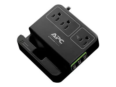 

APC Essential SurgeArrest, 3 Outlets, 3 USB Charging Ports, 120V, Black