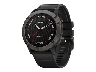 

Garmin fēnix 6X Sapphire - carbon gray DLC - sport watch with band - black - 32 GB