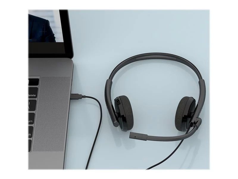 Lenovo HS-220 - Noise-Cancelling US and with Headset Remote USB Inline | Black Creative