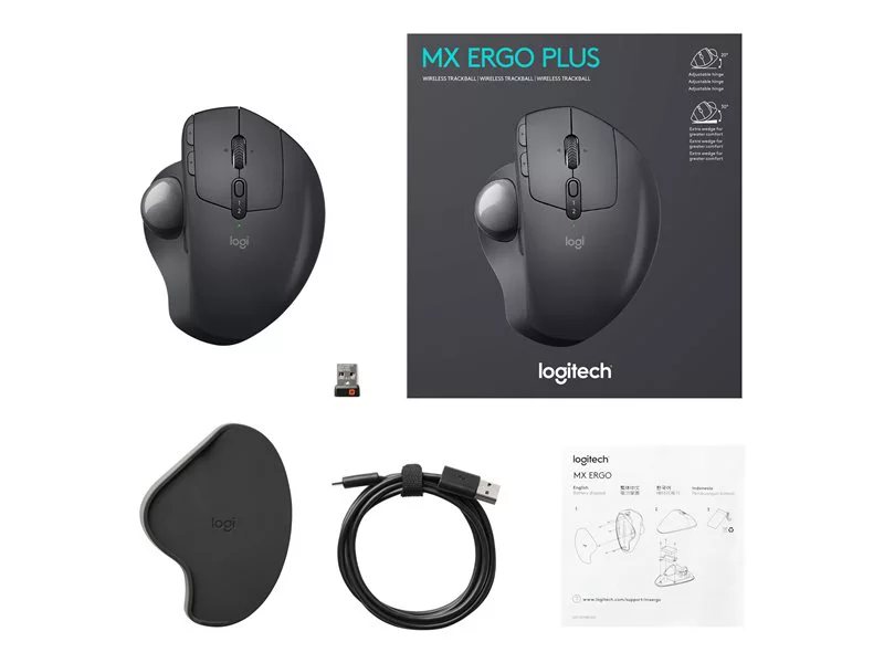 Logitech MX ERGO Plus Trackball Mouse Black Lenovo CA