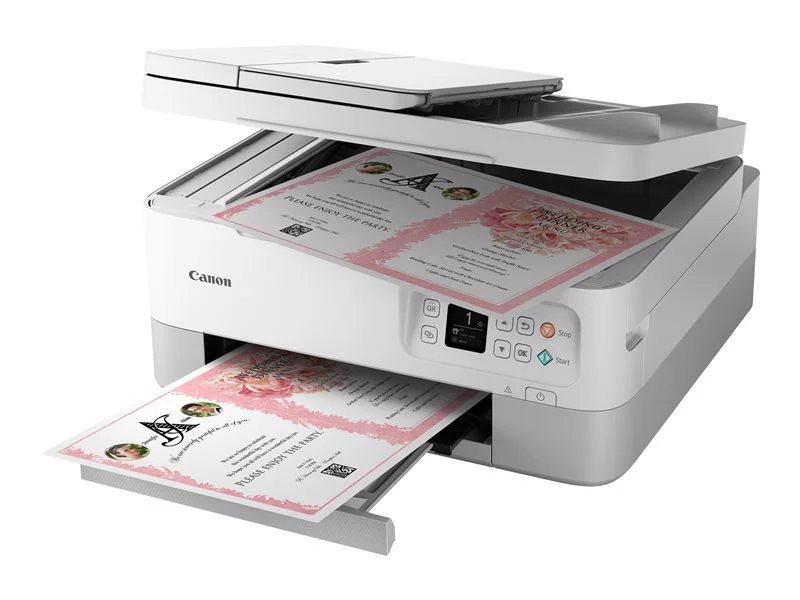 Canon Pixma TR7020a Wireless All-in-One Inkjet Printer - White (Scanner, Copier)