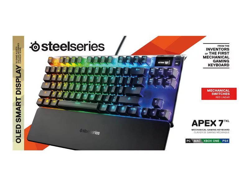 PC/タブレット PC周辺機器 Steelseries Apex 7 TKL Mechanical Gaming Keyboard - Red