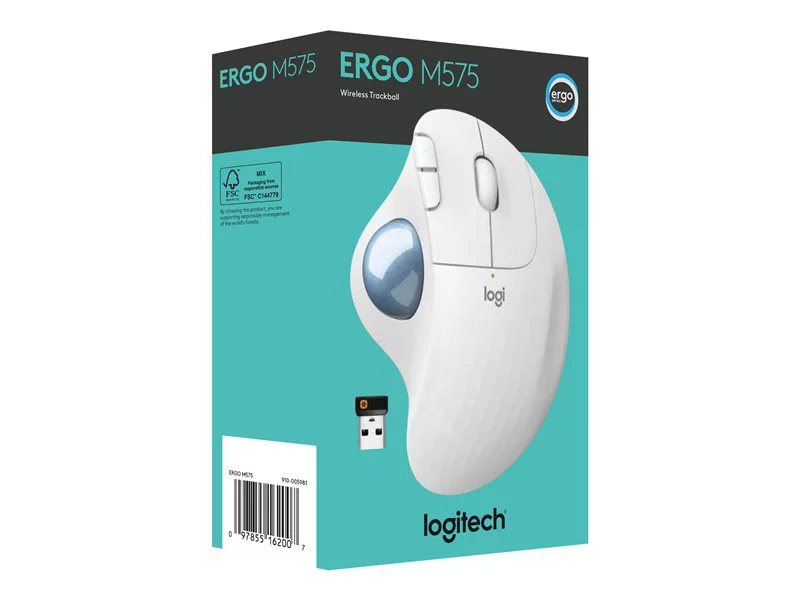 Logitech M575 ERGO Wireless Trackball OffWhite Lenovo CA