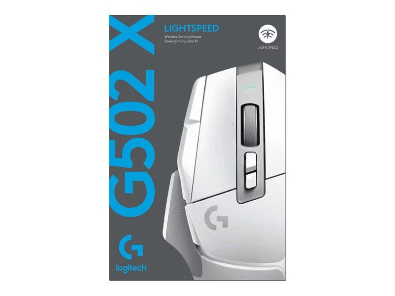 Souris Logitech G G502 X PLUS - Souris - optique - 13 boutons - sans fil -  2.4 GHz - récepteur USB Logitech LIGHTSPEED - blanc