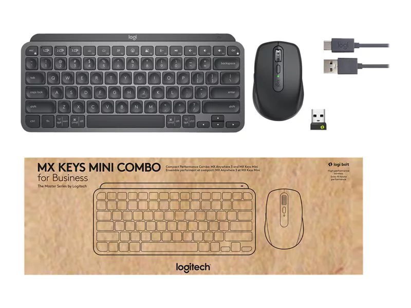 Logitech MX Keys Mini Keyboard for Biz Bolt (Pale Gray)