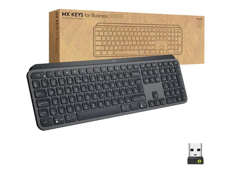 Logitech MX Keys Advanced Wireless Illuminated Keyboard for Business -  keyboard - graphite