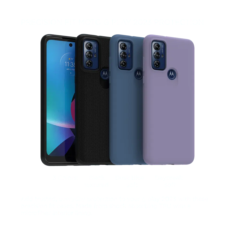 Moto G Play 2023 Case and Screen Protector Bundle | GPLAY23SCSFTGBBUN1 |  motorola