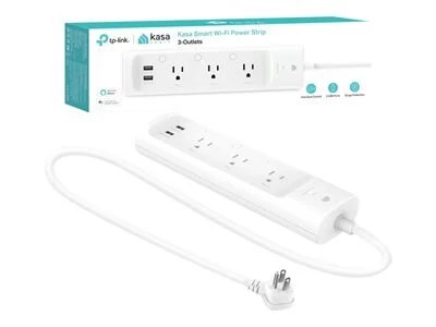 

Kasa Smart KP303, Power Strip w/ 3 Individually Controlled Smart Outlets & 2 USB Ports