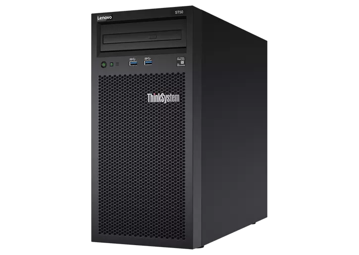 Lenovo ThinkSystem ST50 Tower Server - front facing left