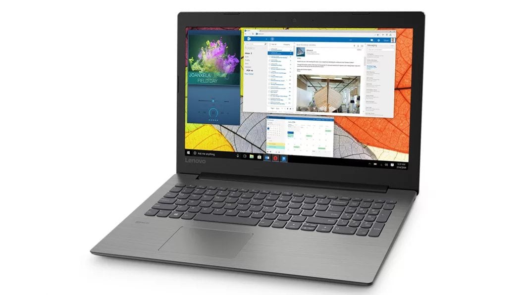 Lenovo Ideapad 330 (15),bovenaanzicht van rechts, geopend.