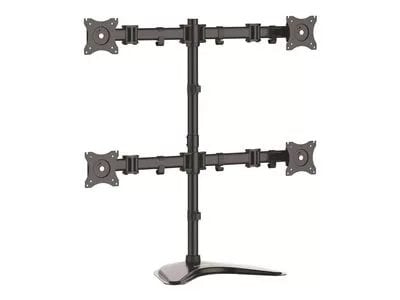 StarTech.com Quad Monitor Stand - Articulating - Supports Monitors 13" to 27" - Black (ARMBARQUAD)