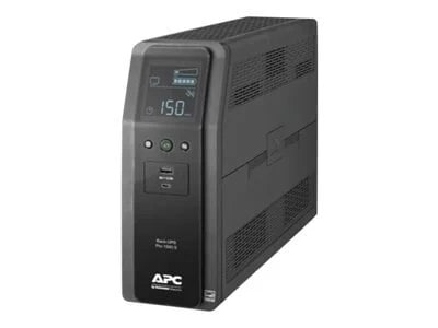 Image of APC Back-UPS Pro 1500S, 1500VA, 120V, Sinewave, AVR, LCD, 2 USB charging ports, 10 NEMA outlets (4 surge)