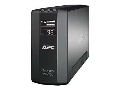 APC Back-UPS Pro, 700VA/420W, Tower, 120V, 6x NEMA 5-15R outlets, AVR, LCD, User Replaceable Battery