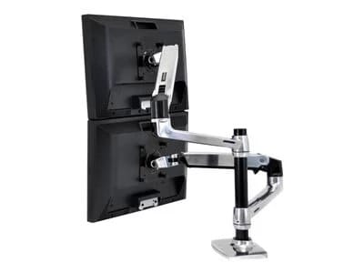 Ergotron LX Desk Monitor Arm (polished aluminum) - Two Monitor or Laptop & Monitor Mount