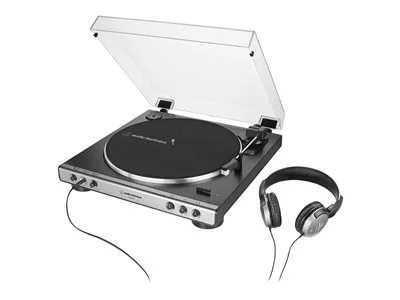 Image of Audio-Technica AT-LP60XHP - turntable - with Audio-Technica ATH-250AV headphones