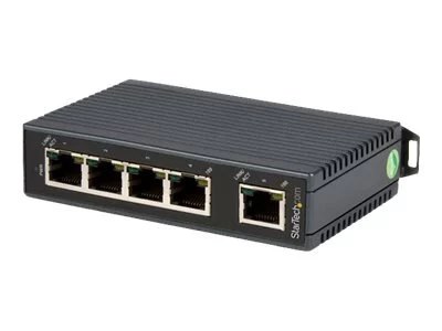 StarTech.com 5-Port Ethernet Switch - 10/100Mbps Industrial Networking Solution - IP30-rated Energy Efficient Internet Switch (IES5102)