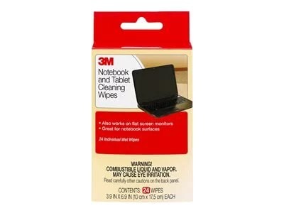 3M Notebook Screen Cleaning Wipes 24 Wipes per pack