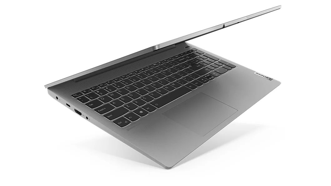 Lenovo IdeaPad 5 (15) AMD bärbar dator hopfälld sedd från vänster