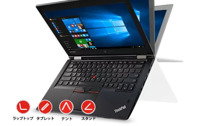 ThinkPad Yoga 260-薄型軽量、用途に合わせて自由なスタイルで利用