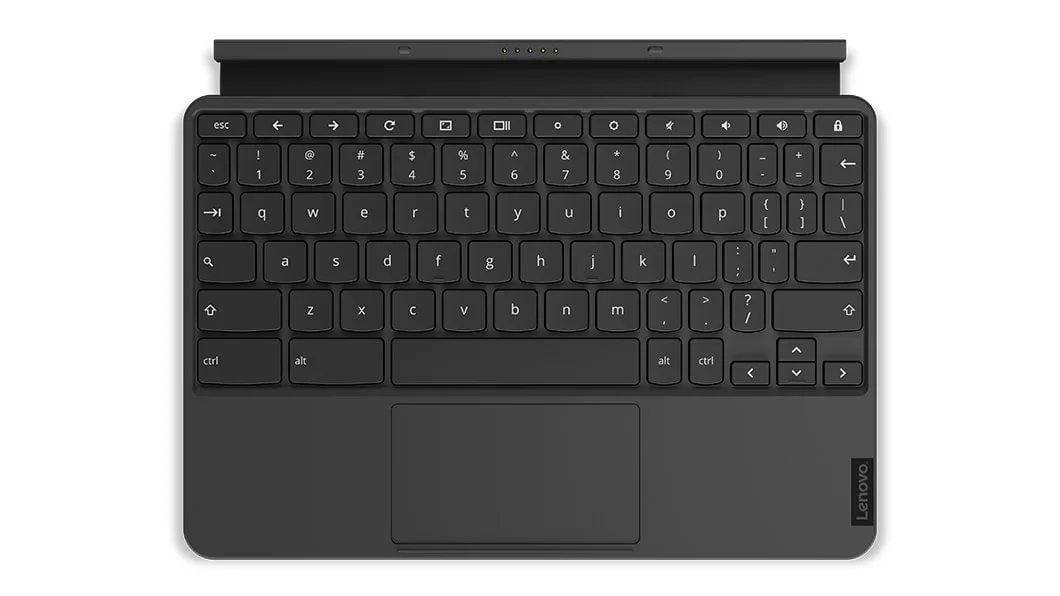 Vista aérea del teclado del IdeaPad Duet Chromebook
